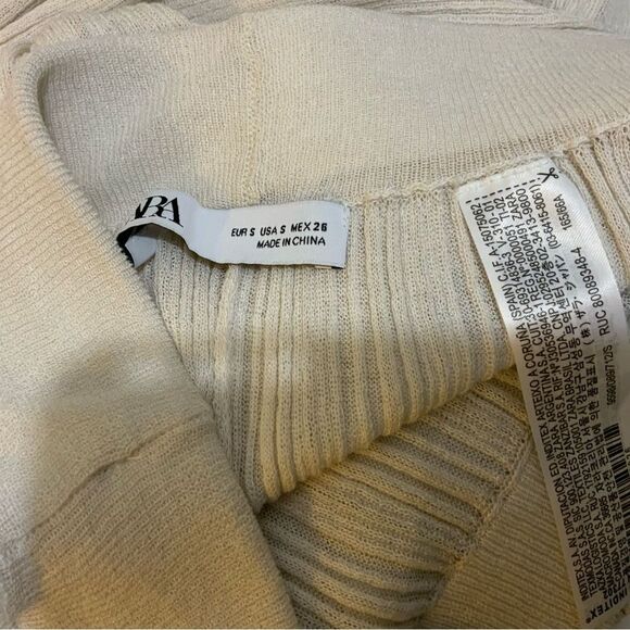 Zara Ribbed High Waisted Pants size small - Picture 7 of 9